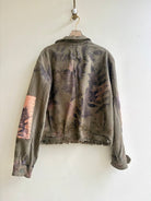 Fern and Purple Basil Fringed Denim Jacket (Reworked) - Made X Hudson
