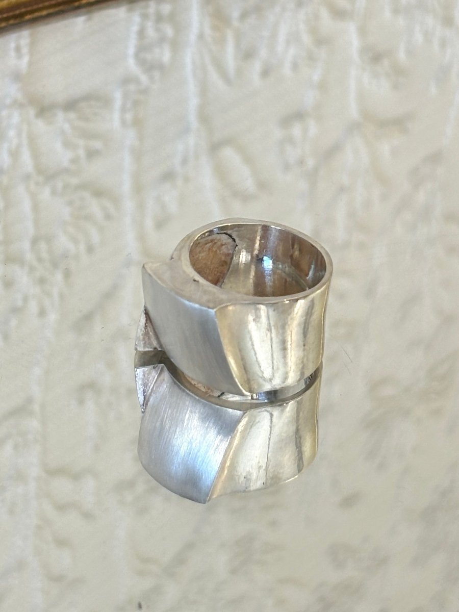 Structured Asymmetrical Sterling Silver Ring - Made X Hudson