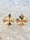 18k Gold Filled Hammered Cloud Stud Earrings - Made X Hudson