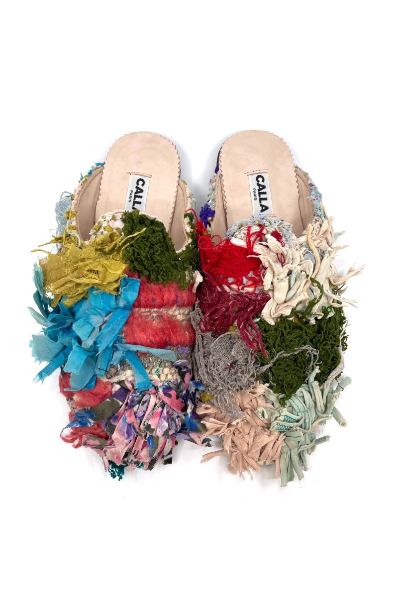 Niki Babouche “Ives” Flats In Colors Mustard, Red, Blue, Green (Size 44) - Made X Hudson