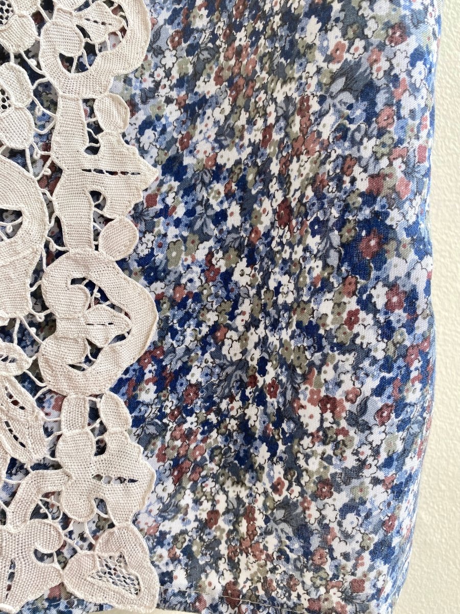 Heirloom Print + Crochet Box Top - Made X Hudson