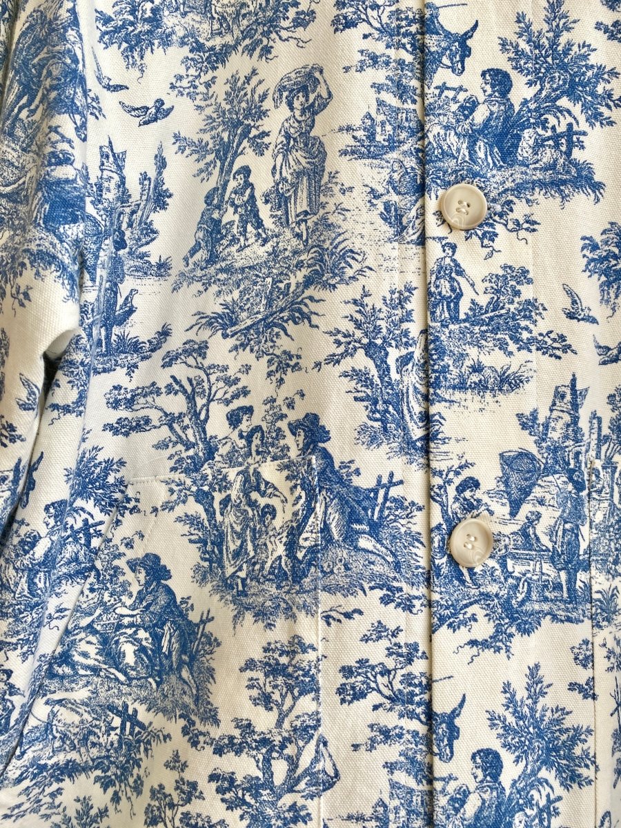 Blue Toile Utility Jacket - Made X Hudson