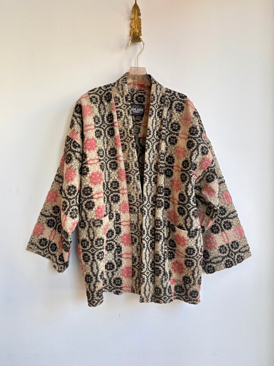 Heirloom Coverlet Haori Coat (Pink/Black) - Made X Hudson