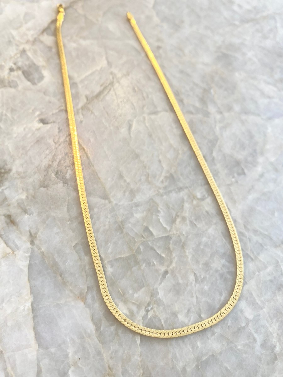 Goldfilled 2.5mm Herringbone Necklace (multiple lengths available) - Made X Hudson