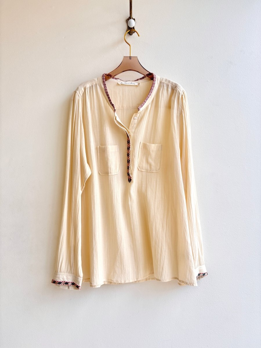 Marie Louise De Monterey | Fall Colors Embroidered Blouse (Vintage) - Made X Hudson