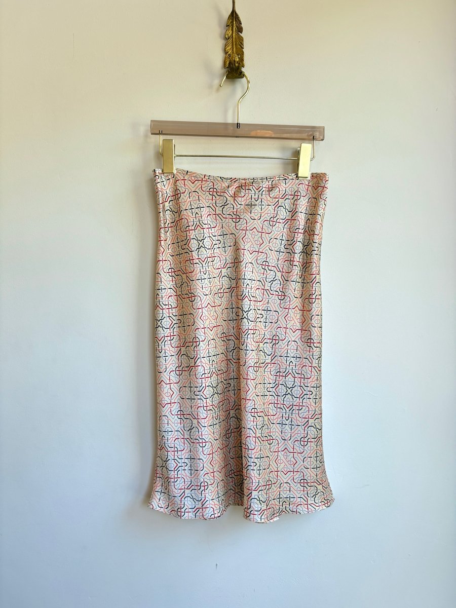 Juliana Rosa Cho | Multicolor Geometric Line Print Skirt (Vintage) - Made X Hudson