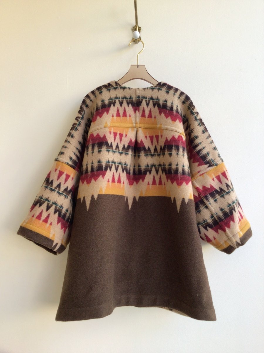 Southwestern Brown + Neutral Wool Chore Jacket - Made X Hudson