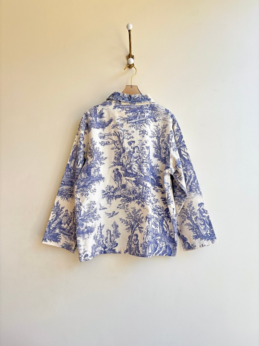 Periwinkle Blue Toile Utility Jacket - Made X Hudson