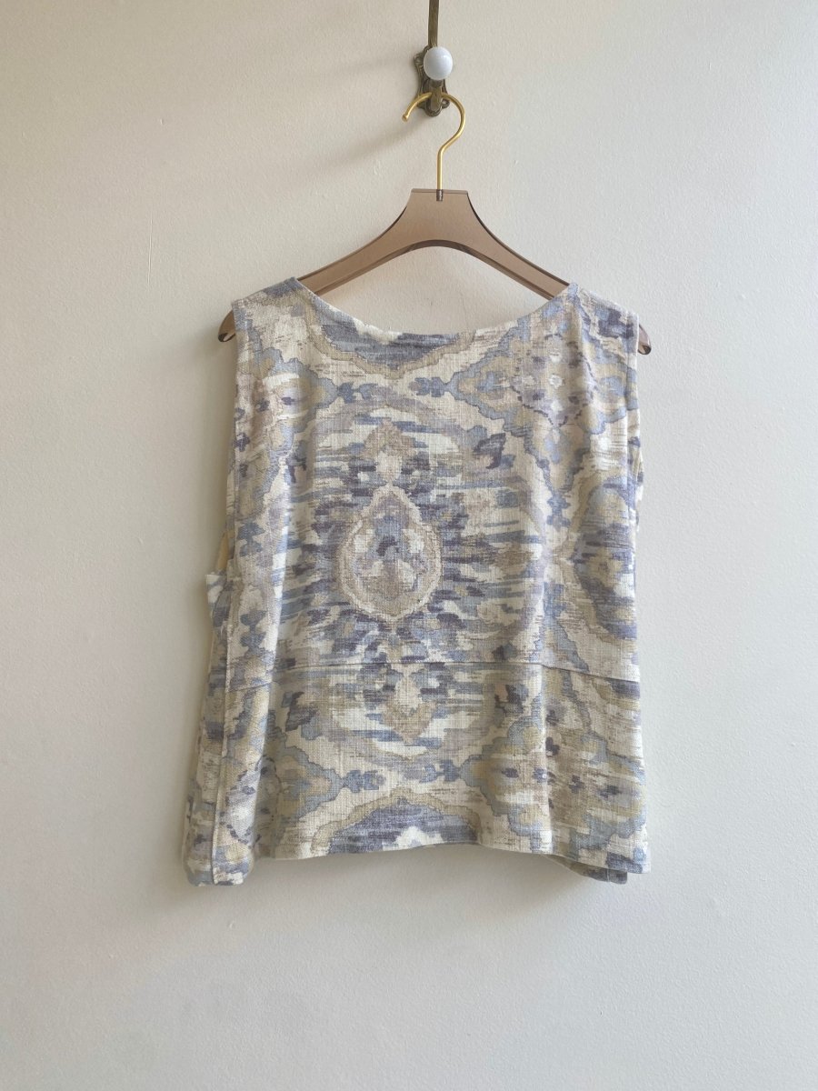 Zero Waste Chemise Sleeveless Top In Colors Grey, Cream, & Yellow - Made X Hudson