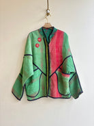 Reversible Ladhiya Quilted Jacket in Green, Red & Green, Red, Grey - Made X Hudson