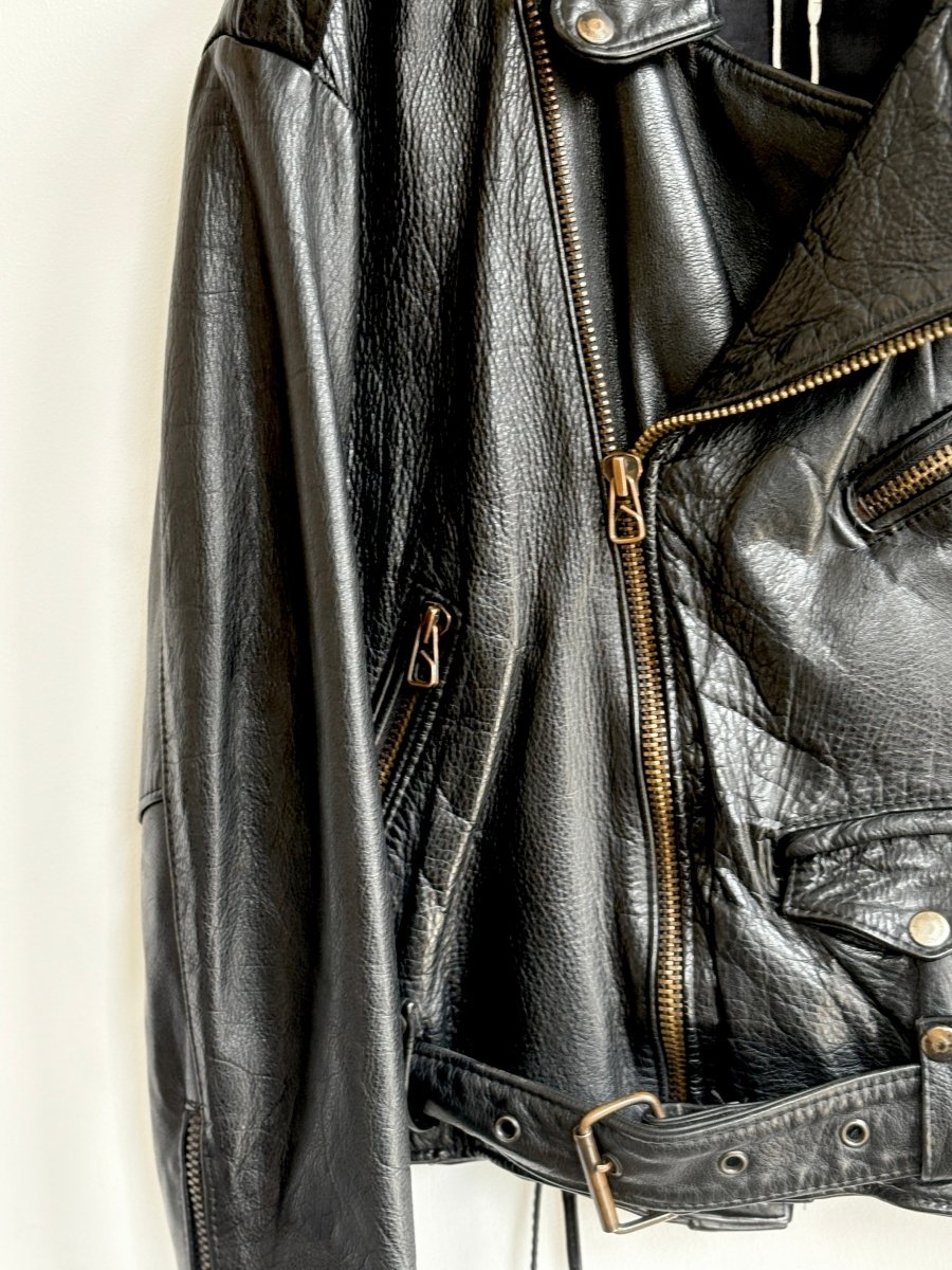 LA Cueros | Black Motorcycle Jacket (Vintage) - Made X Hudson