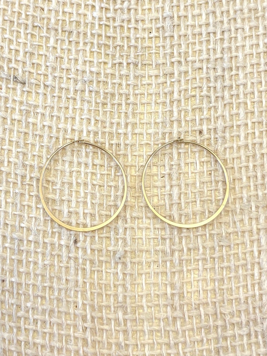18k Gold Filled Mobius Flat Hoops - Made X Hudson