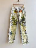 "Brink” Eco Printed Floral Painter Pants | Hand Painted (Reworked) - Made X Hudson