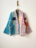 Reversible Ladhiya Quilted Jacket in Sky Blue, Baby Pink, Green, Cream & Sky Blue, Powder Blue, Black, Red, Green - Made X Hudson