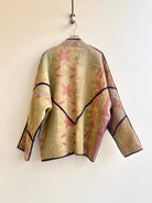 Reversible Ladhiya Quilted Jacket in Colors Floral, Purple, Blue, Pink & Tan w/ Mauve Floral - Made X Hudson