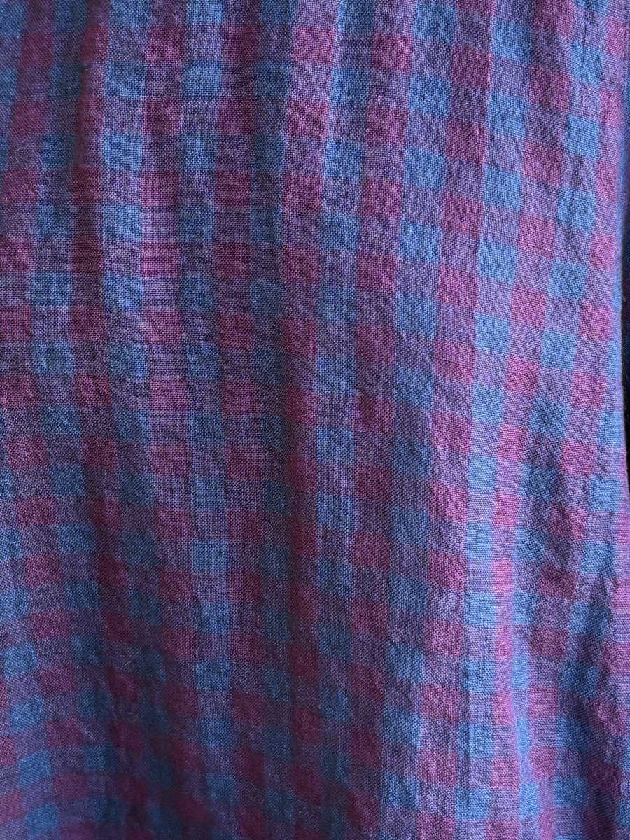 Blue & Plum Checkered Gallery Dress - Made X Hudson