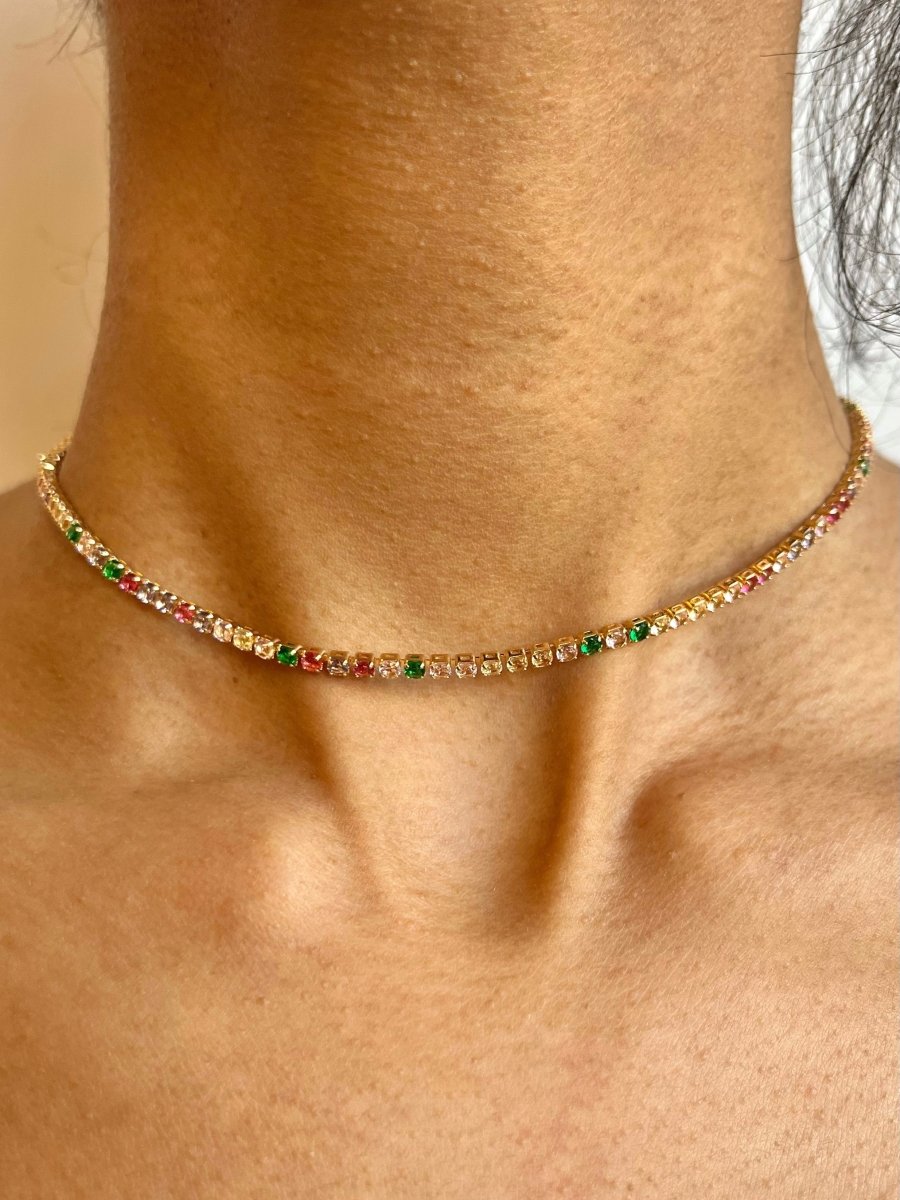 Cubia Zirconia (CZ) Thin Tennis Necklaces (Multiple Styles) - Made X Hudson