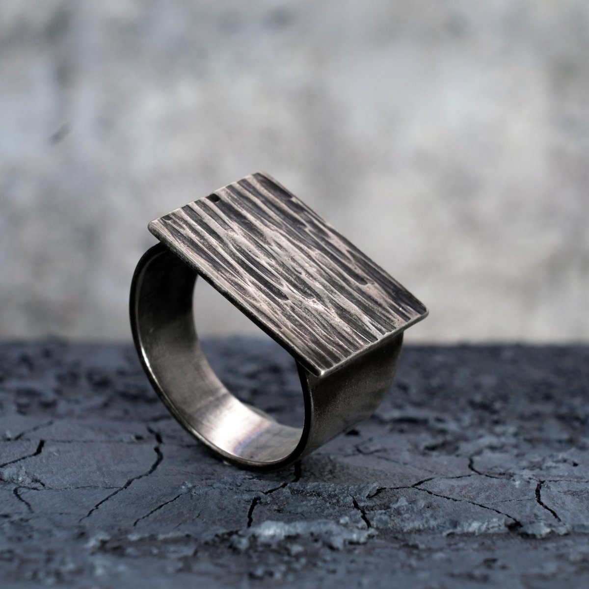 Hammered Signet Ring - Made X Hudson
