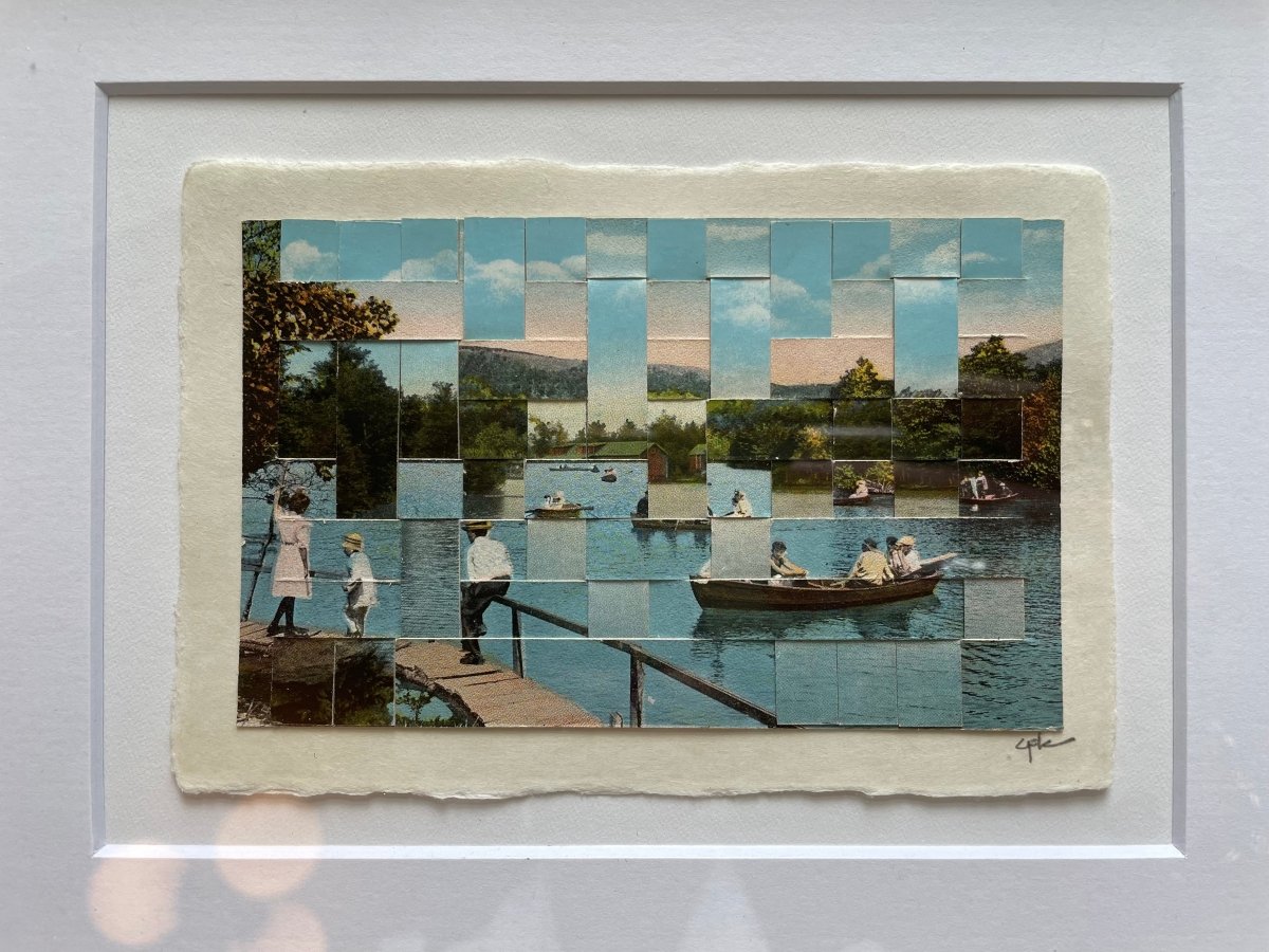 Altered & Recombined Vintage Photo - Postcards Art by Carole Kunstadt - Made X Hudson