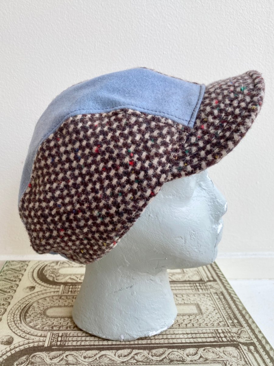 Goorin | Brown & Cream Wool Cap w/ Blue Stripe (Vintage) - Made X Hudson