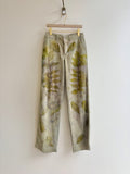 Olive Eco Printed & Hand Drawn Pants (Reworked) - Made X Hudson