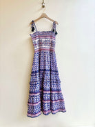 Alicia Bell | Purple & Pale Pink Floral Tier Dress (Vintage) - Made X Hudson