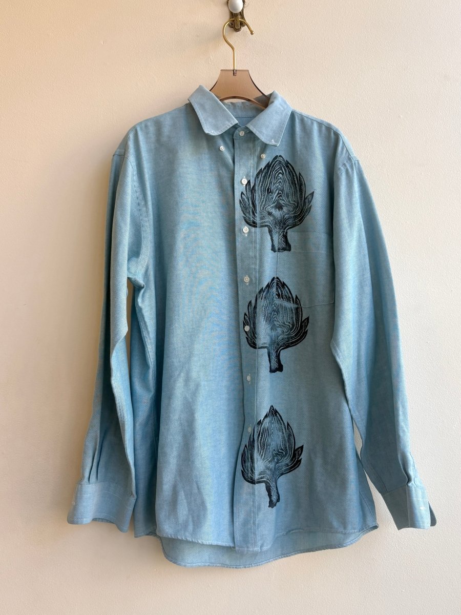 "Marina” Light Teal Artichoke Print (Reworked) - Made X Hudson