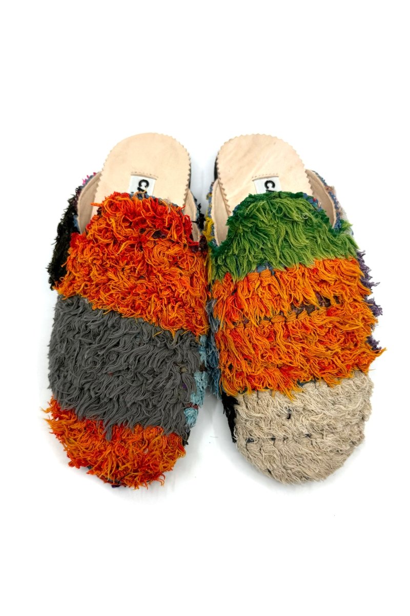 Niki Babouche Flats In Colors Green, Black, Grey, Cream, & Orange (Size 38) - Made X Hudson