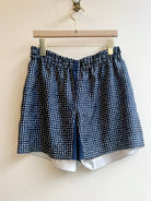 "Sybil" Navy Dotted Town Shorts - Made X Hudson