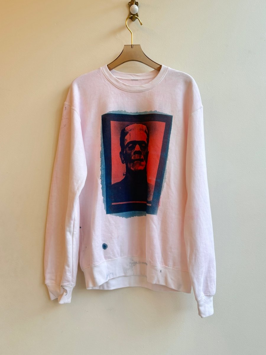 Frankenstein Scarlet Sun Cyanotype Crewneck Sweatshirt (Reworked) - Made X Hudson
