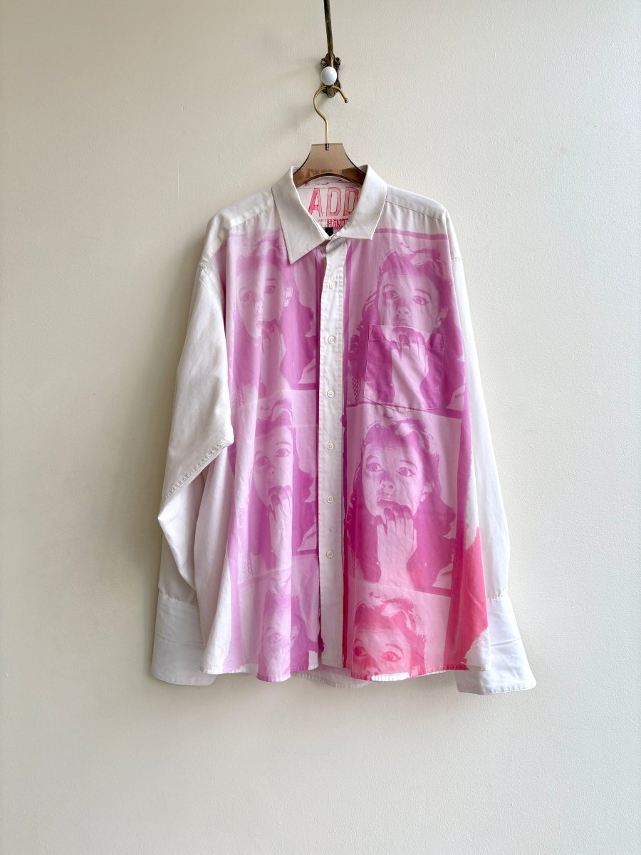 Judy Garland Pink Multi - Print Cyanotype Button - Up Shirt (Reworked) - Made X Hudson