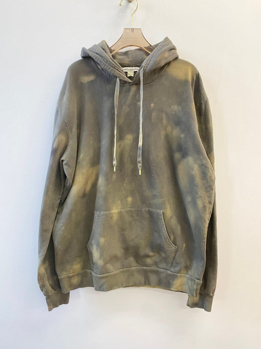 Organic Cotton Hand Dyed Hoodie (Green Marble)