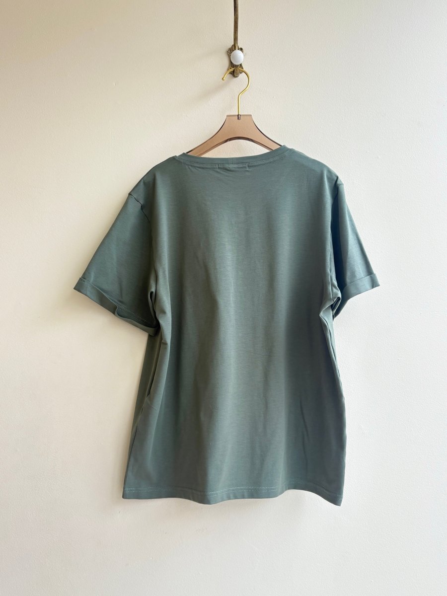 391 Tee in Dark Cyan Cotton - Made X Hudson