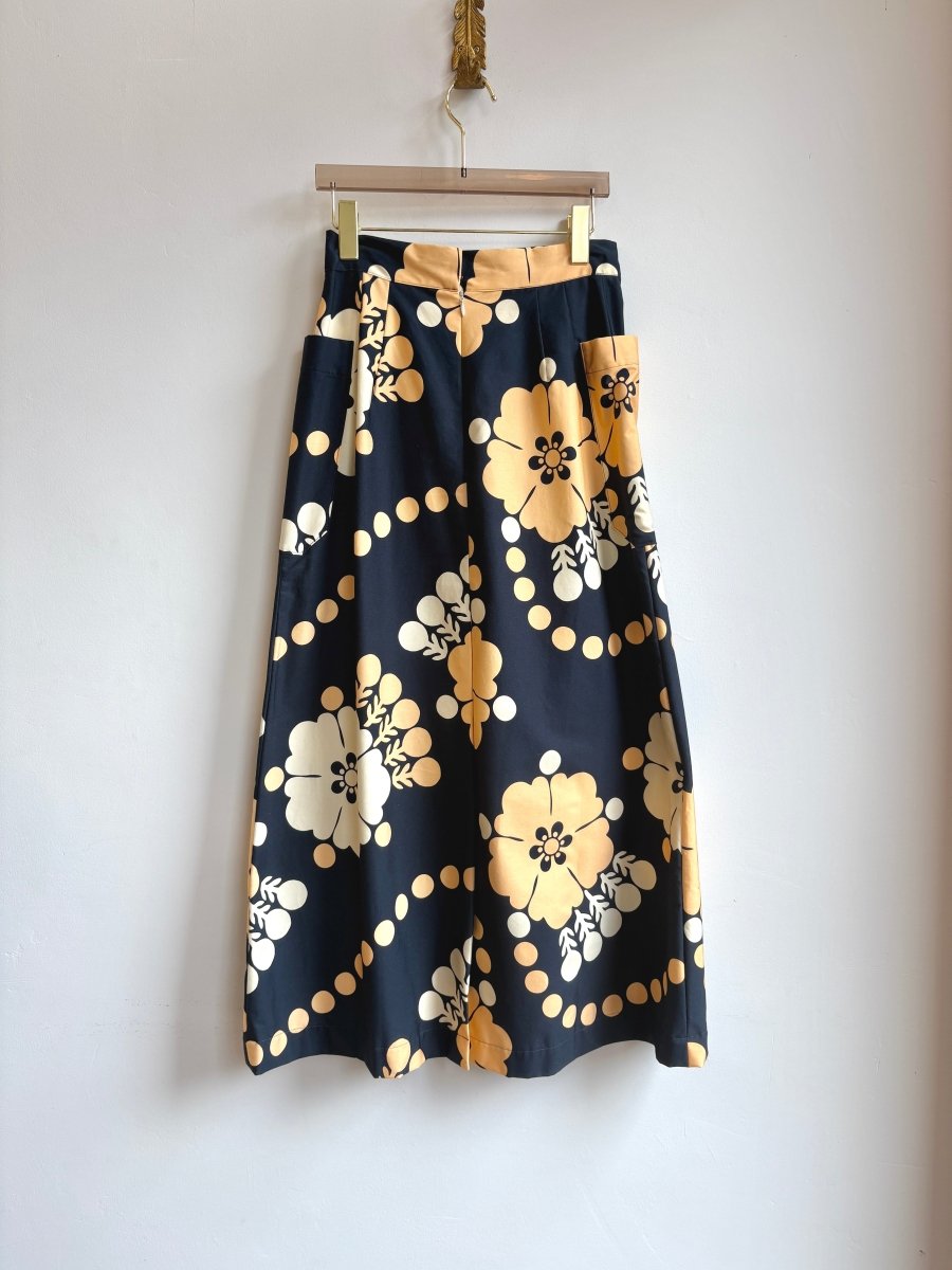 Navy Flower Power “Ross” Maxi Skirt – Made X Hudson