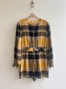 Craig Craely | Yellow & Black Plaid Romper (Vintage) - Made X Hudson