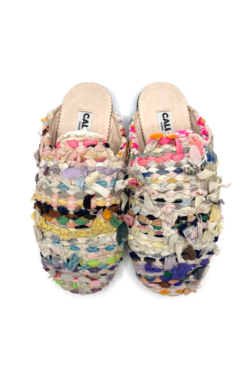 Kili Babouche Flats In Colors Cream, Blue, Hot Pink, Black & Yellow (Size 40) - Made X Hudson