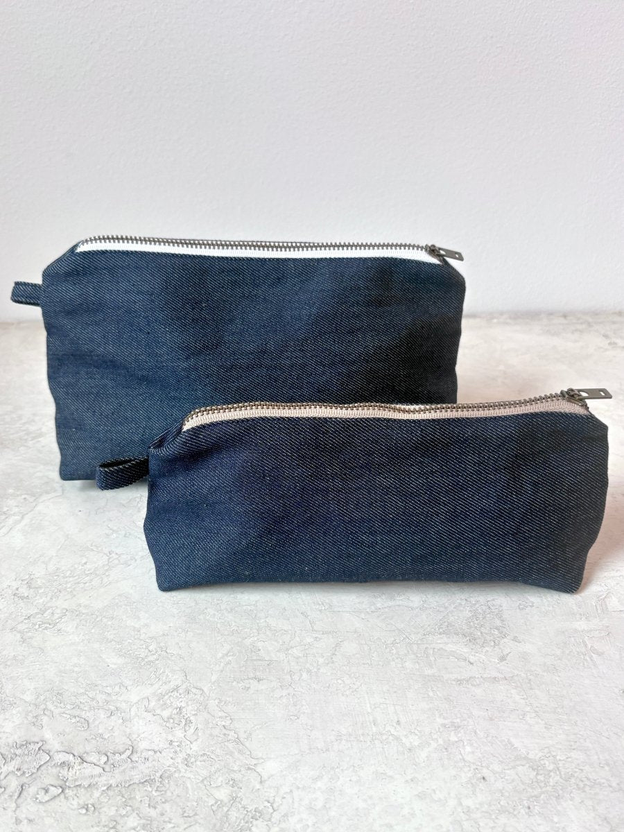 Everyday Pouch in Deep Blue Denim (Multiple Sizes) - Made X Hudson