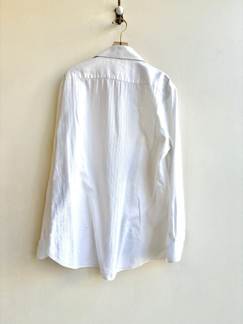 "Clark” White Twill Artichoke Print (Reworked) - Made X Hudson