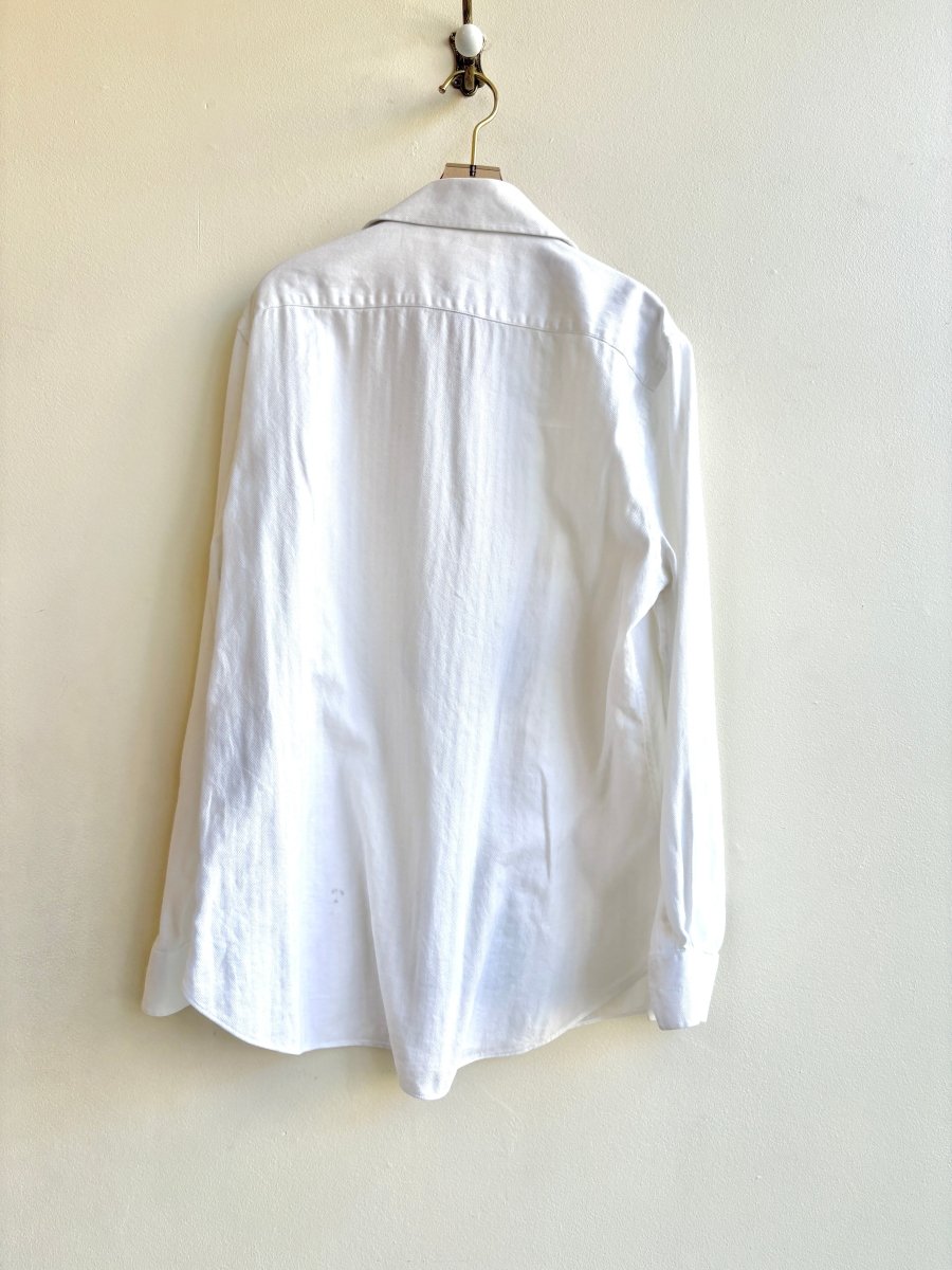 "Clark” White Twill Artichoke Print (Reworked) - Made X Hudson
