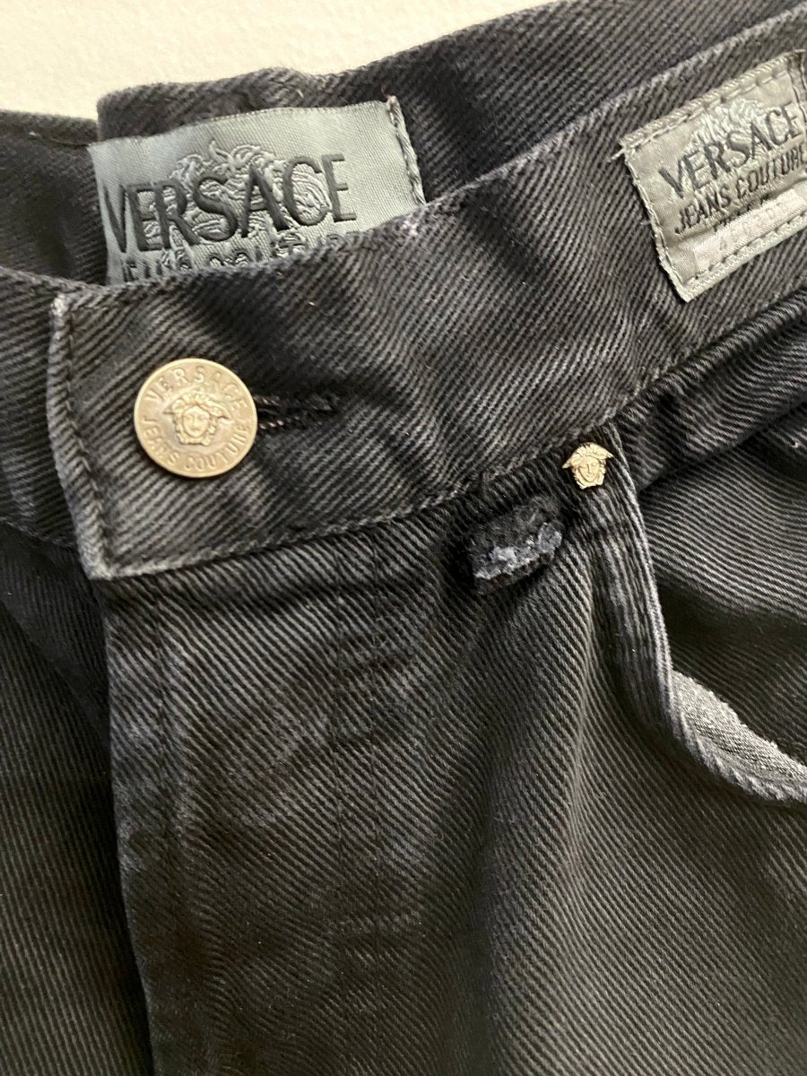 Versace Jeans Couture | Black Denim Straight Leg Pants (Vintage) - Made X Hudson