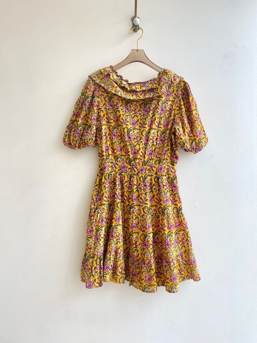 RAHI | Pink & Green Yellow Floral Dress (Vintage) - Made X Hudson