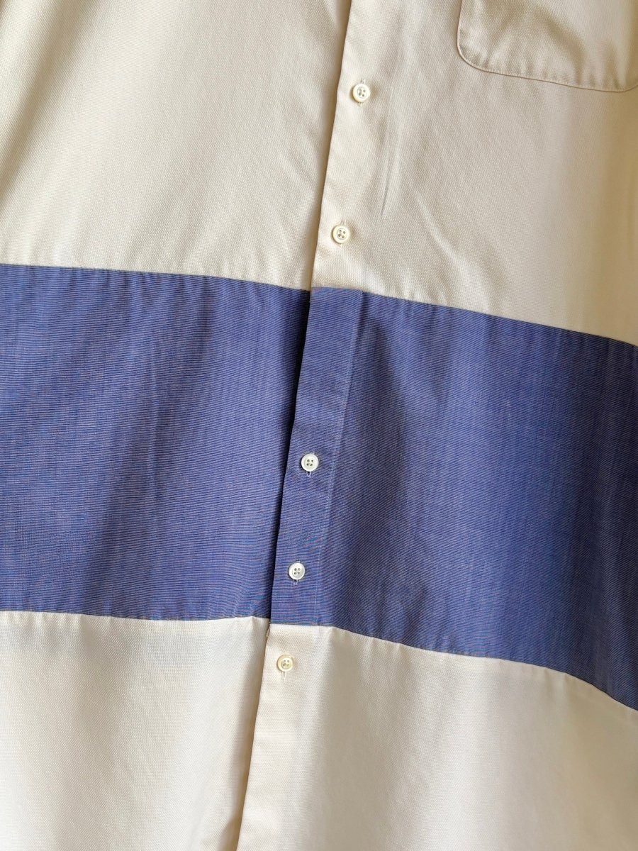 Cream & Pale Blue Des Dress w/ Heart Embroidery (Reworked) - Made X Hudson