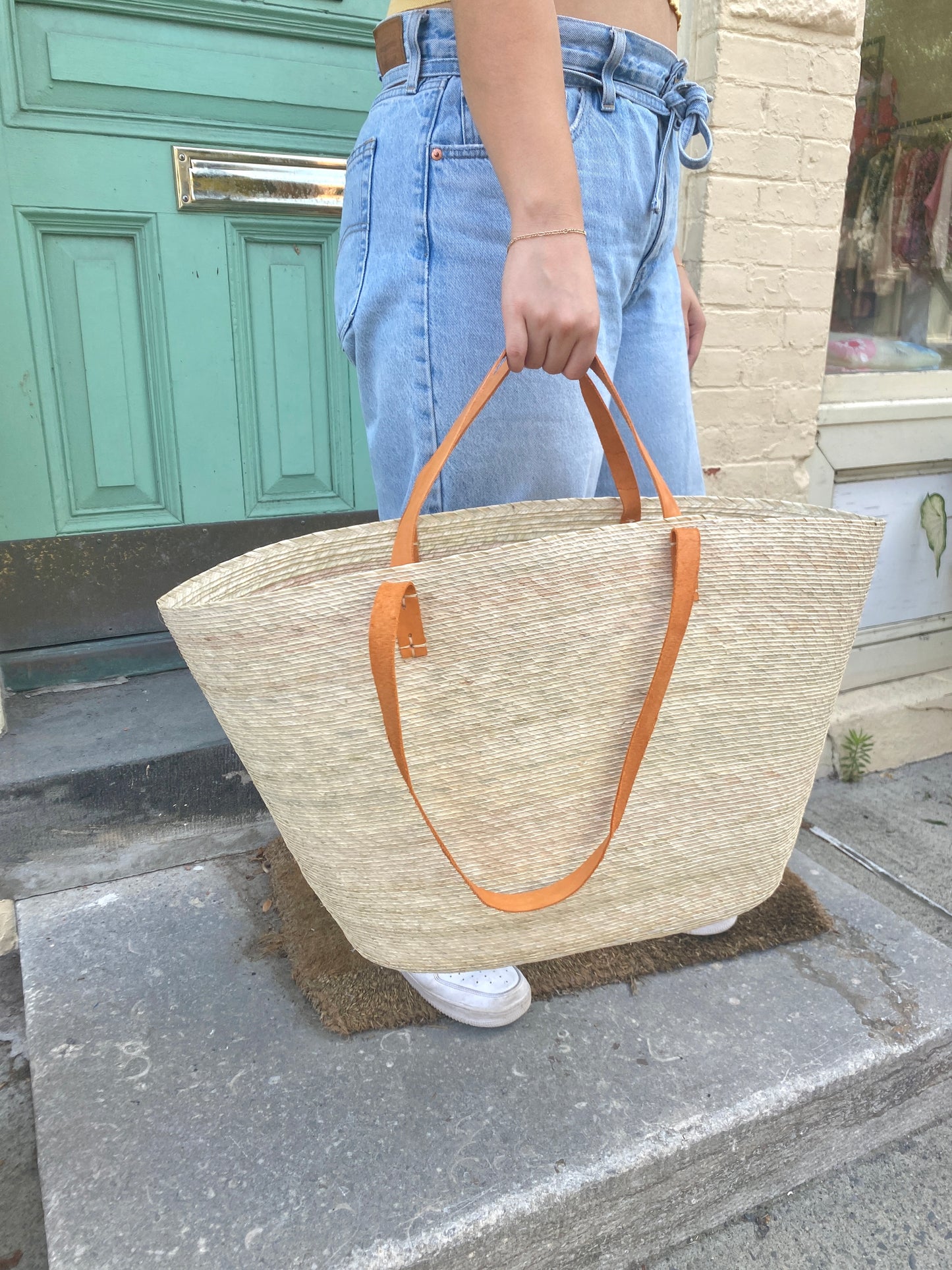 XL Riviera Tote w/ Double Handles in Natural