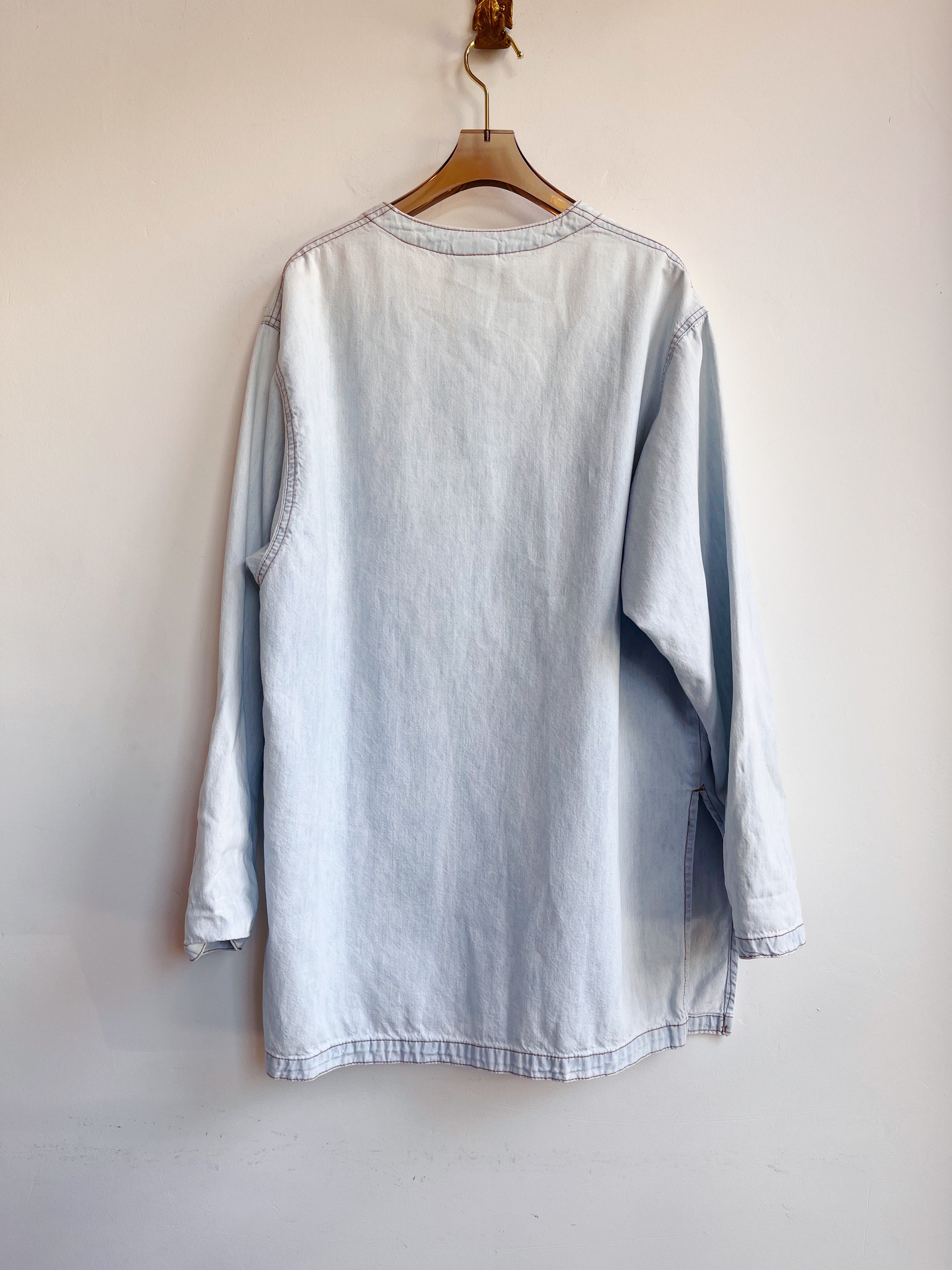 CMC | Light Chambray Collarless Tunic (Vintage) – Made X Hudson