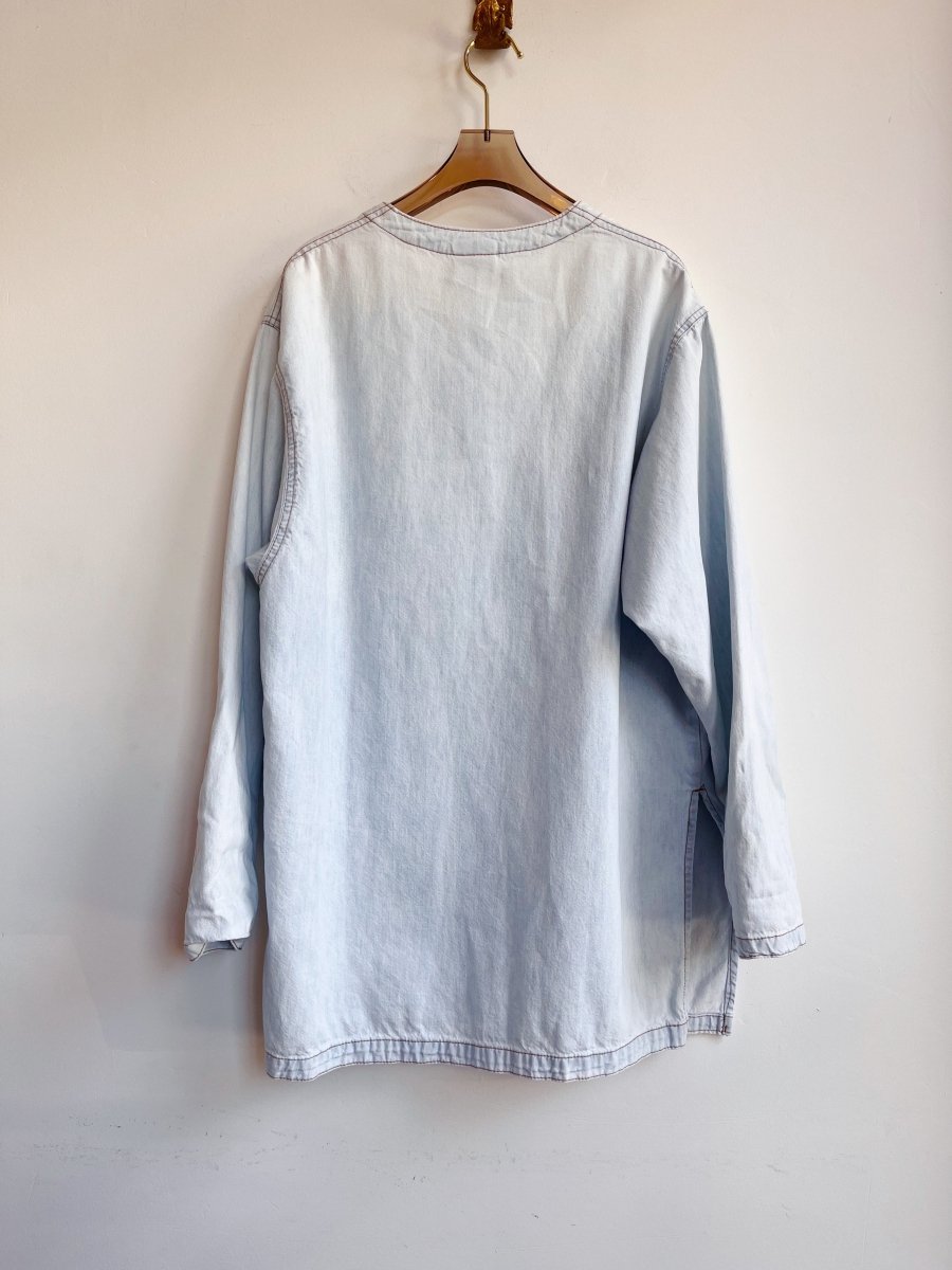 CMC | Light Chambray Collarless Tunic (Vintage) - Made X Hudson