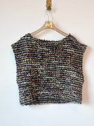 Black, Yellow, and Magenta Woven Boxy Top - Made X Hudson