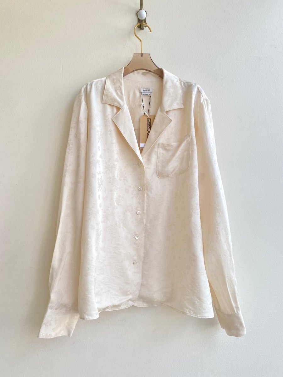 Jason Wu | Cream Rose Print Button Up Top (Vintage) - Made X Hudson