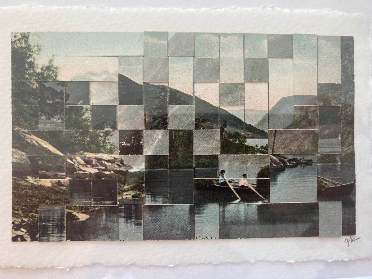 Altered & Recombined Vintage Photo - Postcards Art by Carole Kunstadt - Made X Hudson