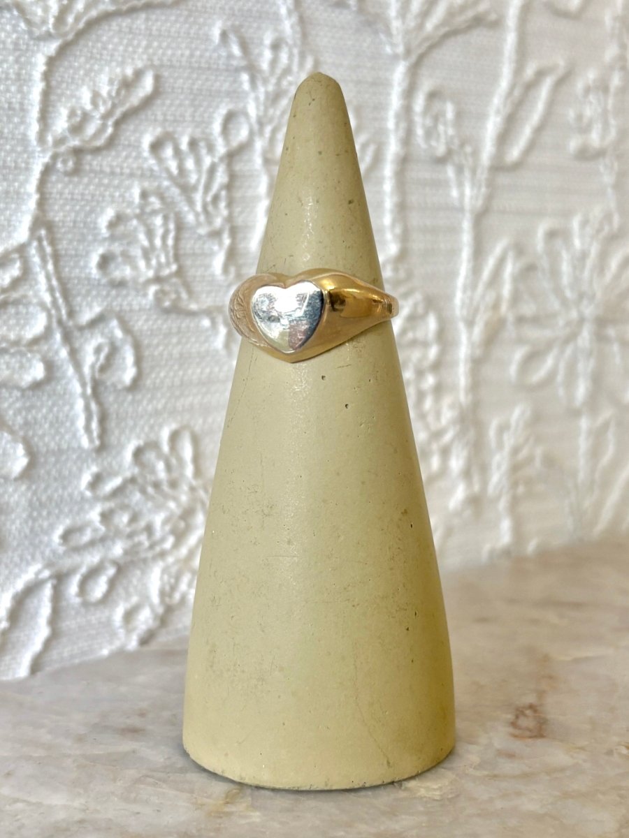 Brass Heart Signet Ring (Vintage Mold) - Made X Hudson