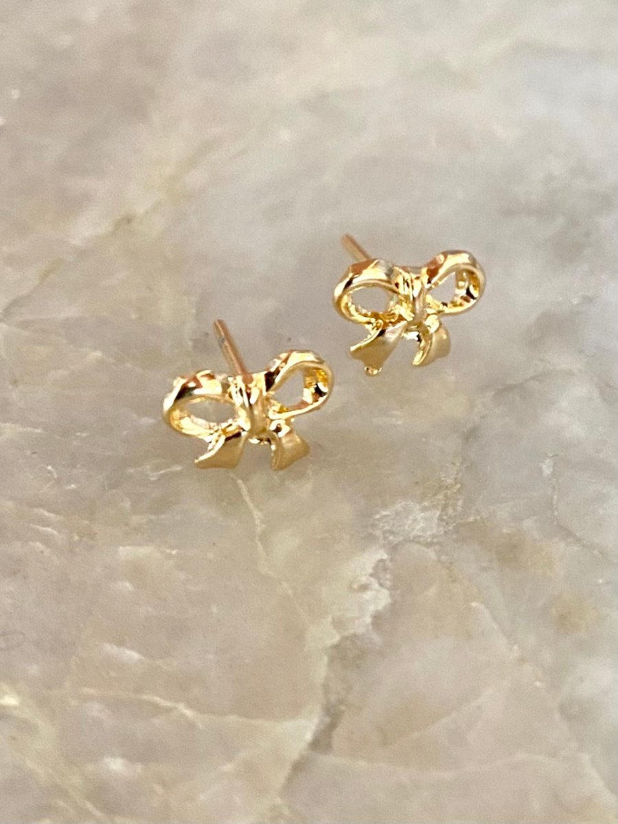 Bow Stud 18K Gold Fill Earrings - Made X Hudson